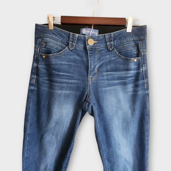 Democracy Jeans Women's 8 Ab Solution Skinny Dark Wash Mid-rise Stretch Waist - Picture 2 of 6